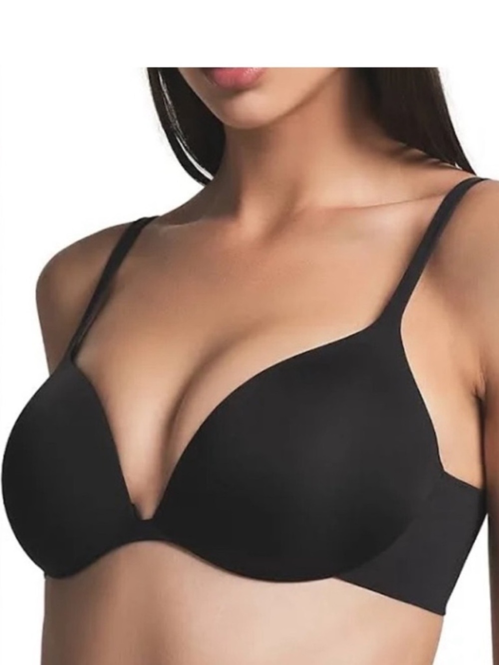 NWT SKIMS Ultimate Push Up Plunge Onyx Black Bra Size 32D